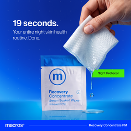 Recovery Concentrate:  Serum Soaked Wipes (PM) Pack of 2