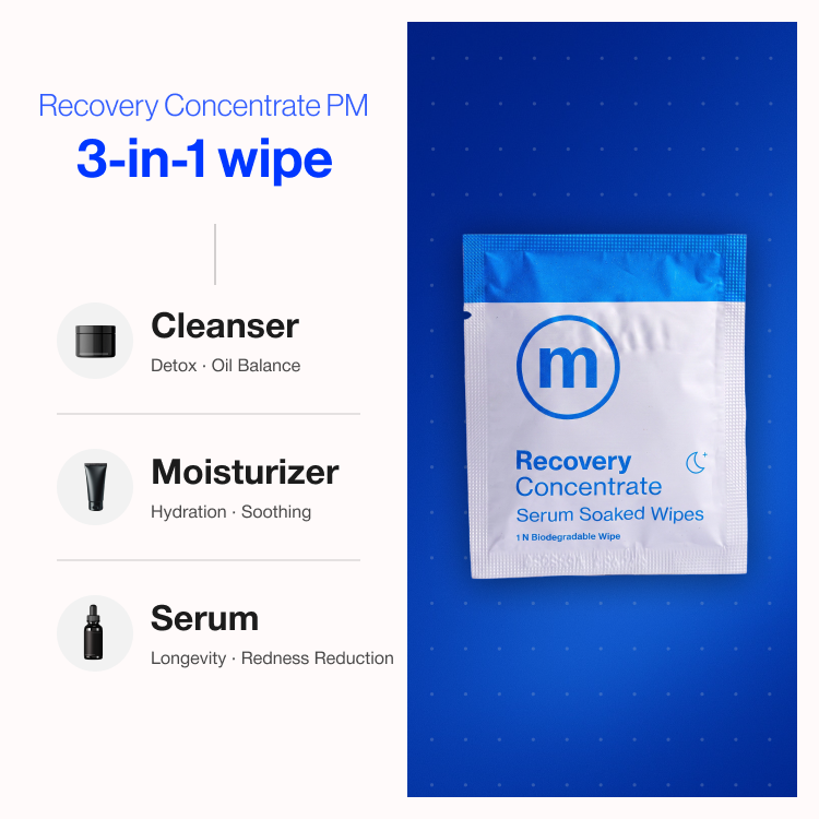 Recovery Concentrate:  Serum Soaked Wipes (PM) Pack of 2