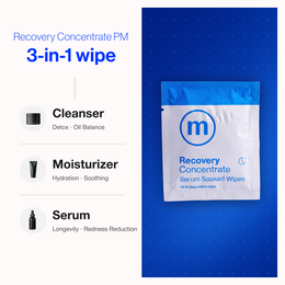 Recovery Concentrate:  Serum Soaked Wipes (PM) Pack of 2