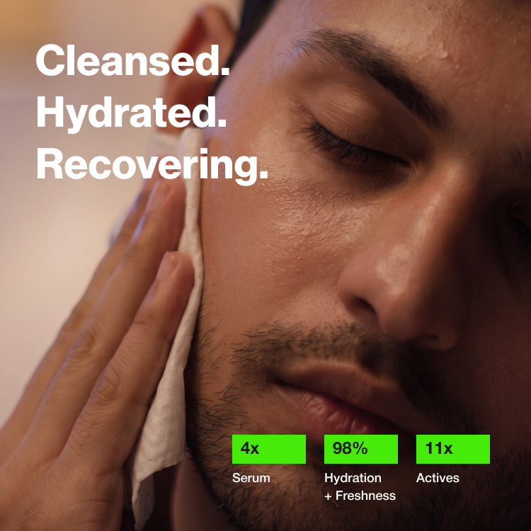 Recovery Concentrate:  Serum Soaked Wipes (PM) Pack of 2